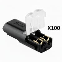 Double-wire Push-in Connector with Locking Buckle