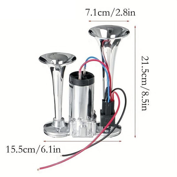 600DB Dual-Tone Metal Car Horn