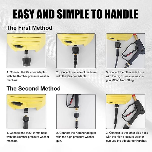 High-Pressure Water Gun with Nozzles for Car Wash