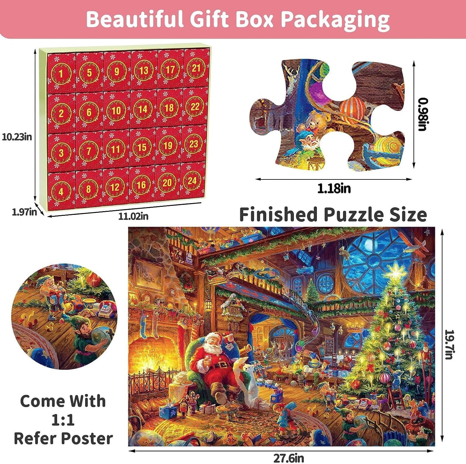 Advent Calendar 2024 Christmas Jigsaw Puzzles