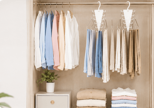 Accessory hanger used to organize a closet