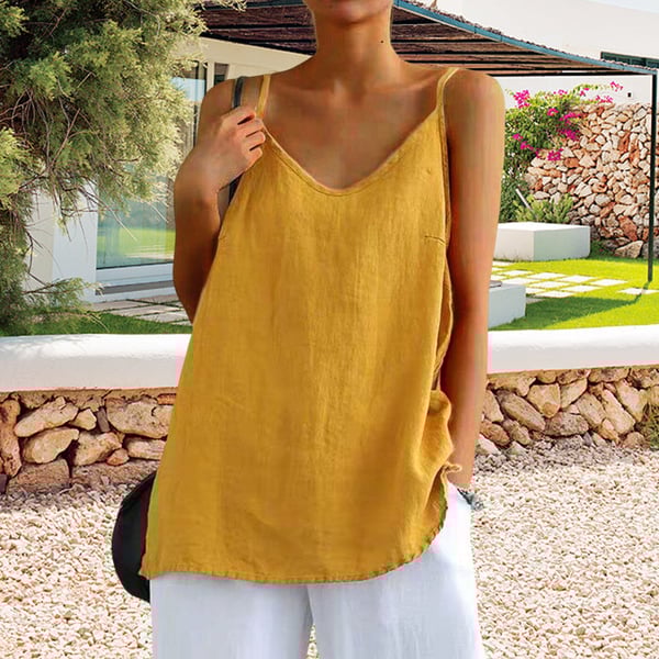 Camisola Suelta de Lino y Algodón para Mujer