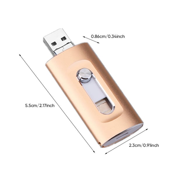3-in-1 High-Capacity USB Drive with Fingerprint Security