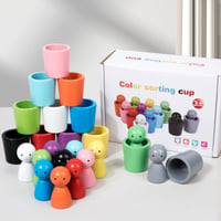 Montessori Kleurrijke Sorteerbekers