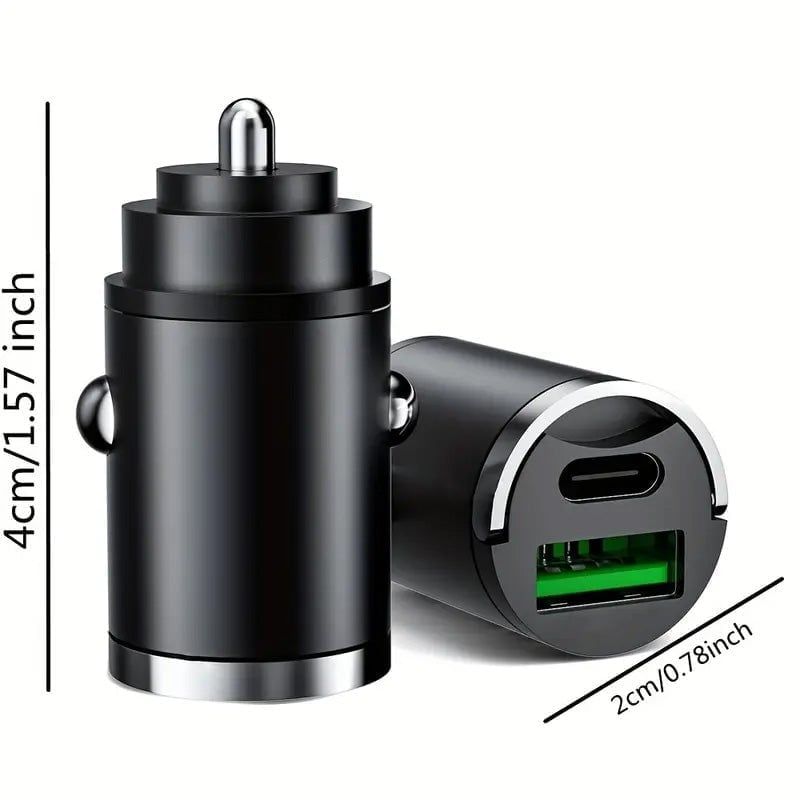 Sakerplus Metal Pull-Ring Invisible Fast Car Charger