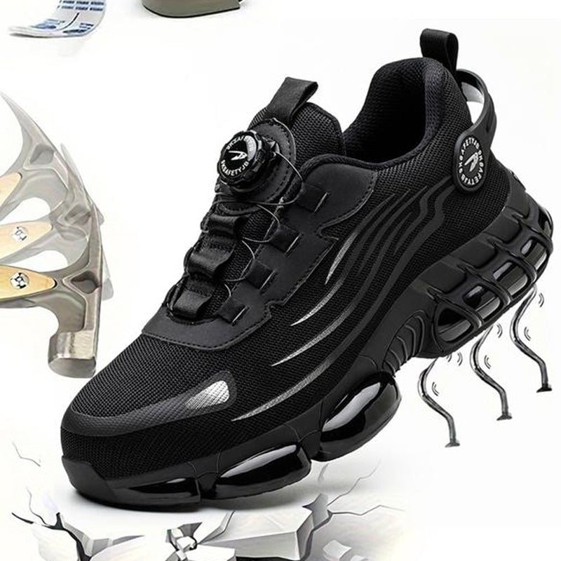 Stoßfeste Sicherheitsschuhe mit Drehknopf