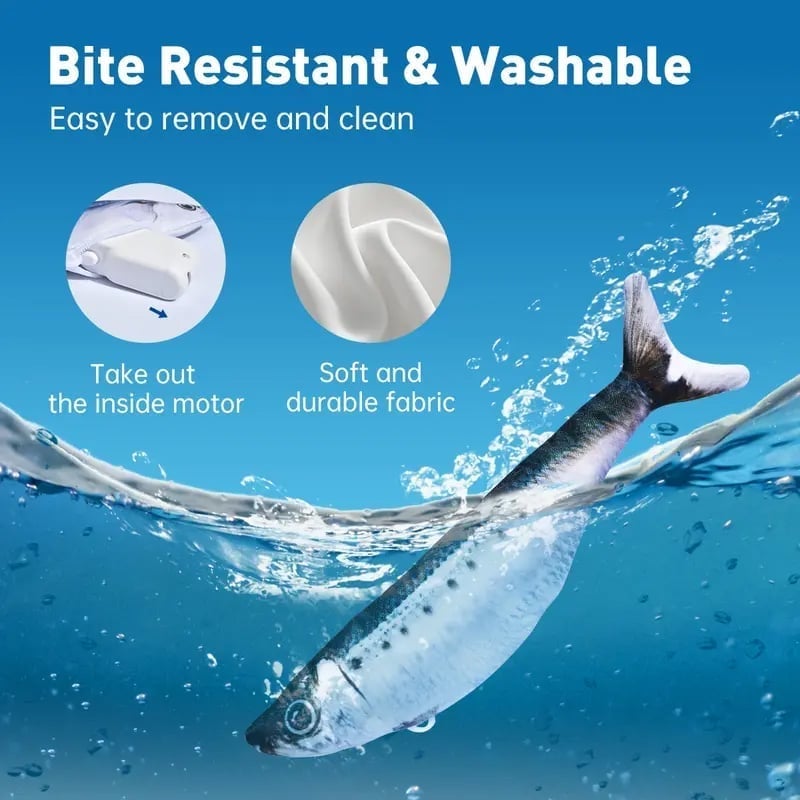 Bite-Sized Realistic Flopping Fish Cat Toys