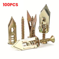 ⛏️Drywall Expansion Anchors + High Strength Zinc Screws Kit (Pack of 100)