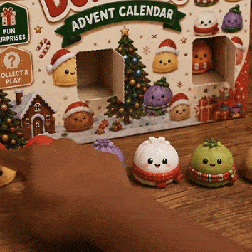 Dumpling squishy squeeze and collectible animation