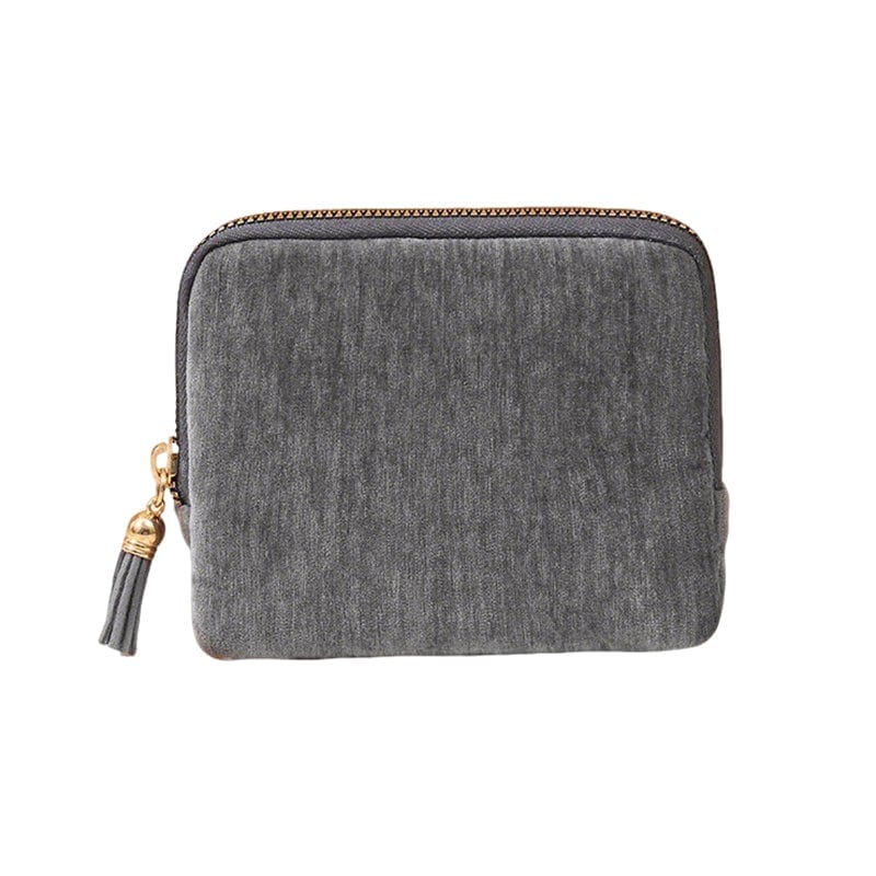 Mini Schmucktasche mit Quasten-Reißverschluss