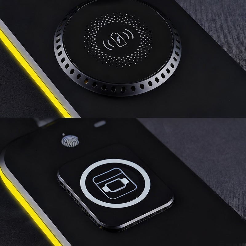 3-in-1 Extra Large Stain-Resistant Wireless Charging Mouse Pad