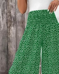 Polka Dot Loose High-Waist Wide-Leg Pants