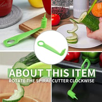 Multi-Functional Hand-Crank Cucumber Spiral Slicer