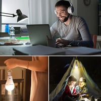 Emergency three-color bulb