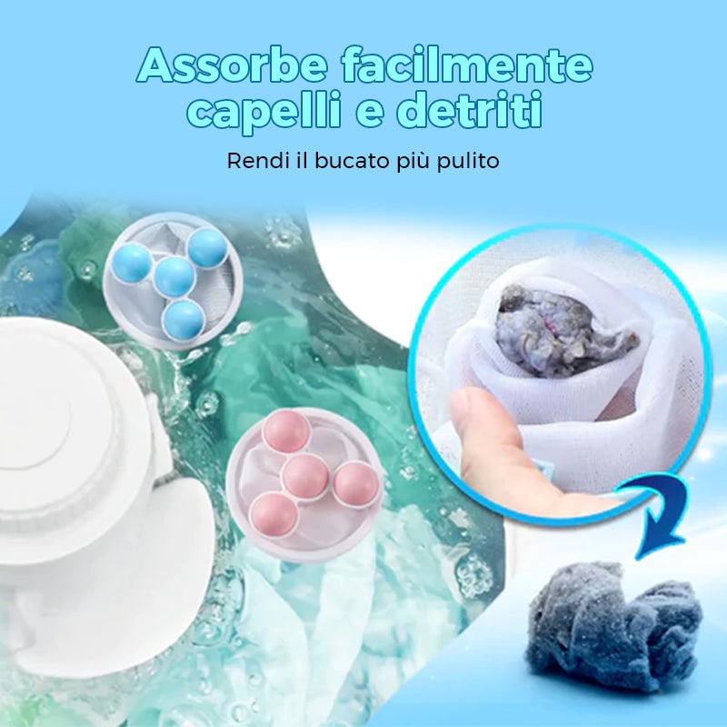 Sacchetti in rete con filtro per capelli per lavatrice