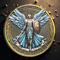 Erkeengelen Michael Watches Over Us Challenge Coin
