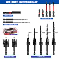 Sakerplus Wood Countersink Drill Bit Set