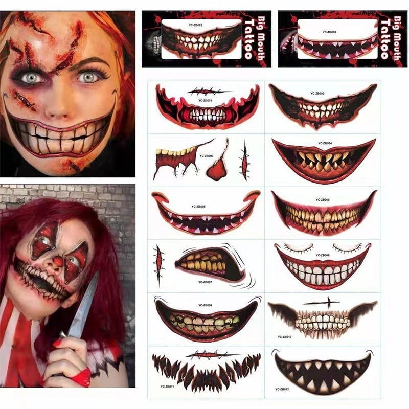 Sale-Halloween Horror Party Tattoo Stickers