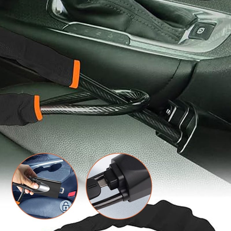Steering Wheel Lock, Universal Anti Theft Car Device Prevention with 2 Keys