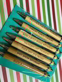 7pcs Bamboo Funny ballpoint Pens