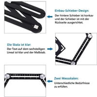Amenitee 6-seitiges Aluminiumlegierung Winkelmessgerät