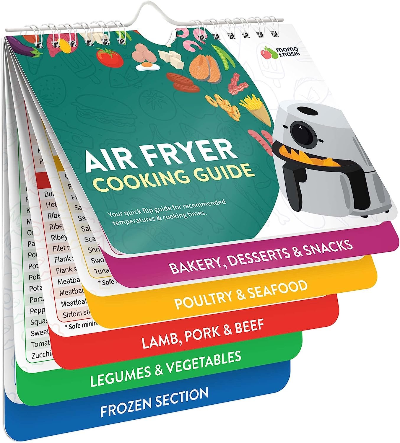 ✨ Air Fryer Cheat Sheet Magnets Cooking Guide Booklet