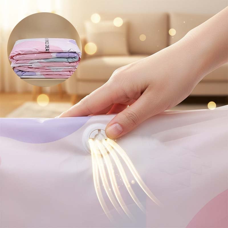 No-Pump Vacuum Compression Bag