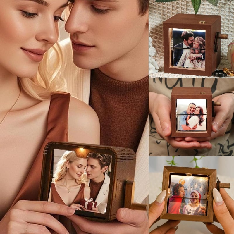 Hölzerne personalisierte Leucht-Daumenkino-Fotomaschine