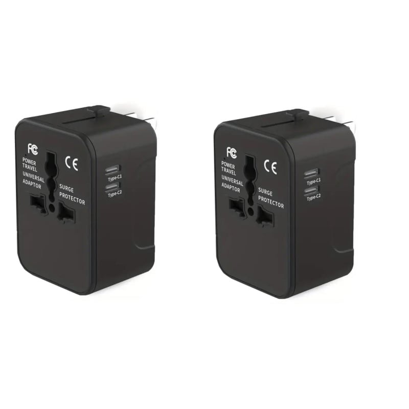 Universal Travel Adapter with Dual USB Ports