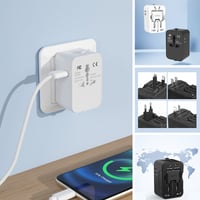 Adaptateur de voyage universel avec deux ports USB