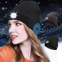 Bluetooth-Mütze mit LED-Licht & abnehmbaren Lautsprechern