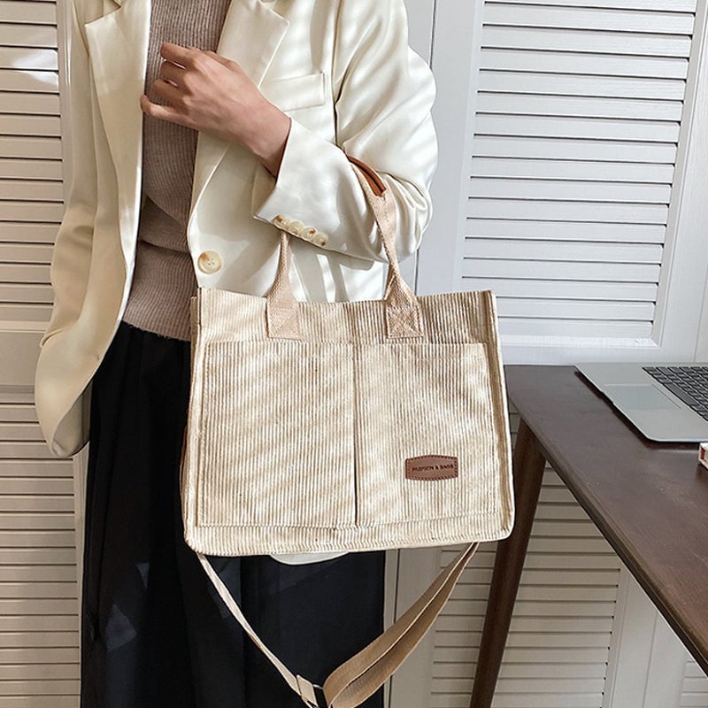 Gestreifte Umhängetasche aus Samt für Frauen