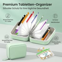 Premium wasserdichtes PU-Reisepillenorganizer-Set