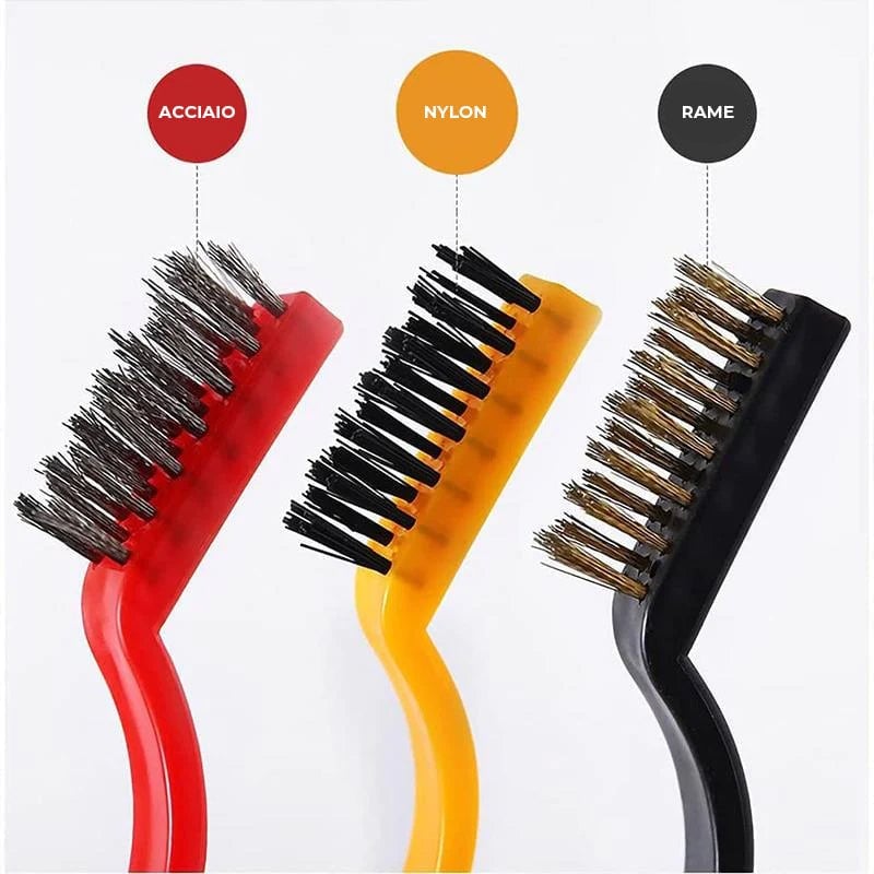 Mini set di spazzole metalliche