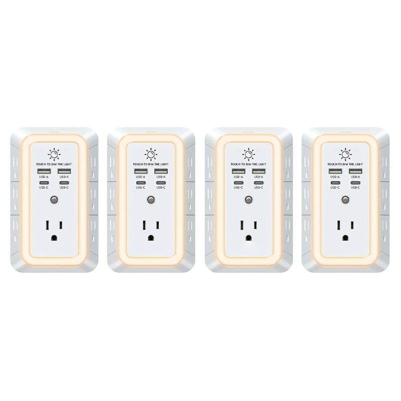 10-in-1 ETL-Certified Surge Protector Power Outlet