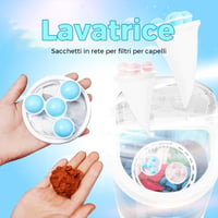 Sacchetti in rete con filtro per capelli per lavatrice