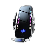 T28 Intelligente 15W Schnelllade-Autohalterung mit RGB-Ambient-Licht