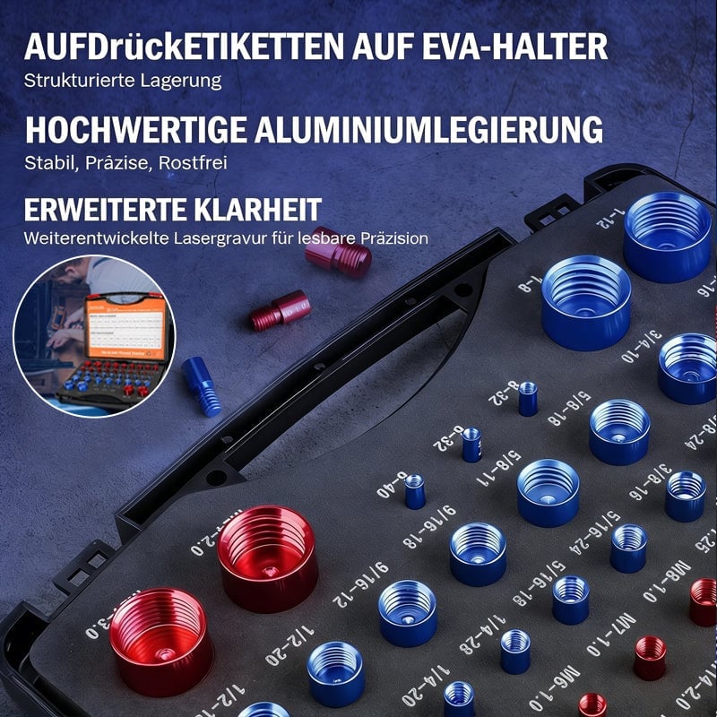 Gewindeprüfer-Set aus Aluminium