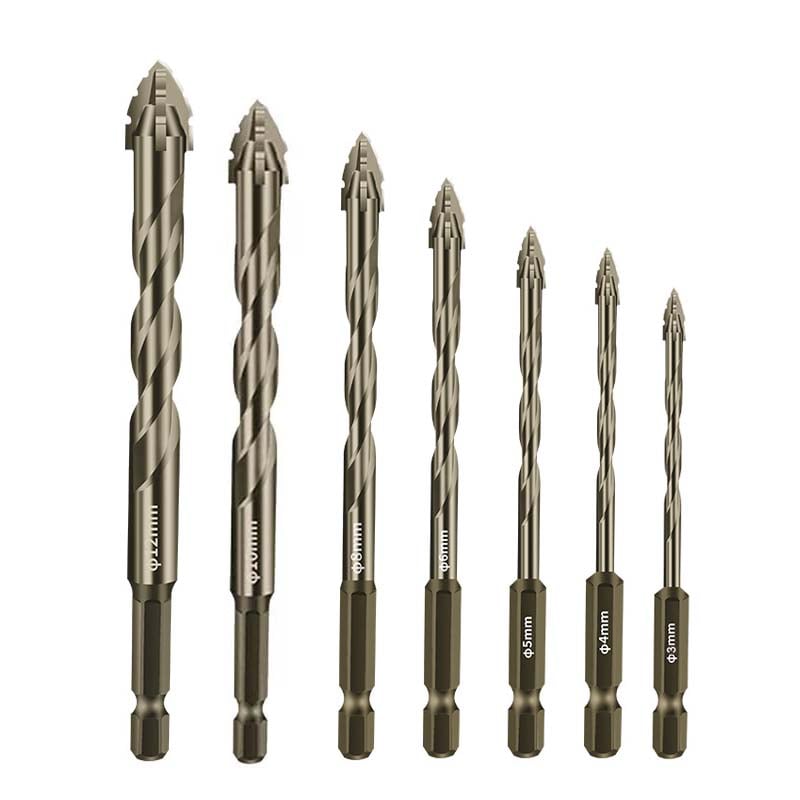 Four-Flute Sawtooth Eccentric Drill Bit