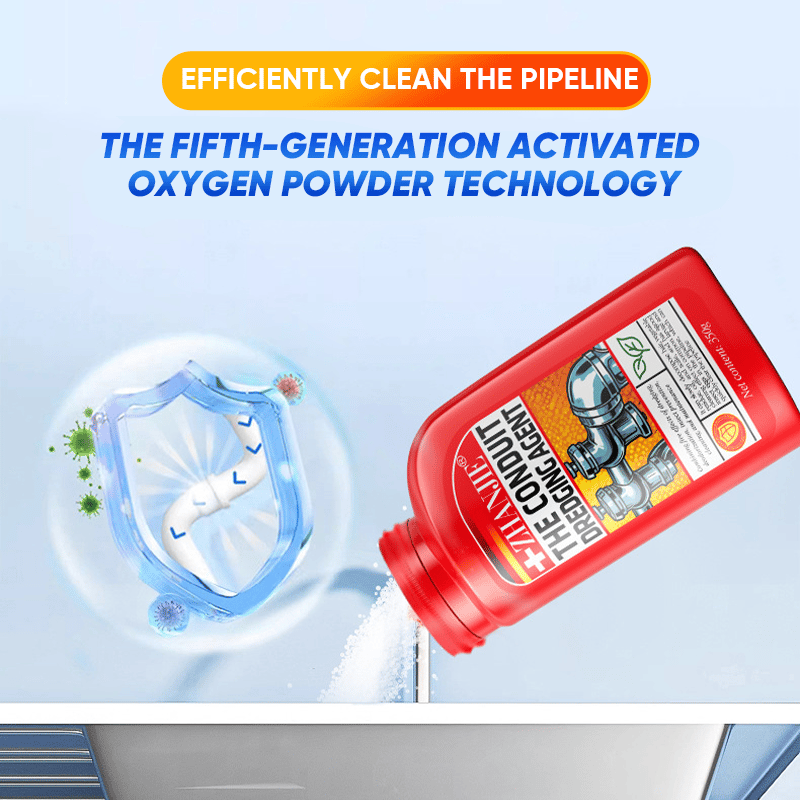 Powerful kitchen and bathroom pipe cleaning agent