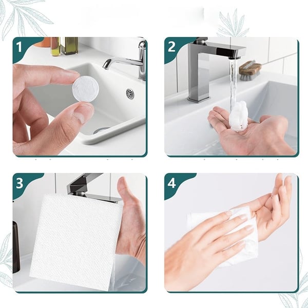 ✨ Komprimierte Handtuch-Tabletten