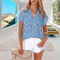 Camicia da donna con stampa scollo a V