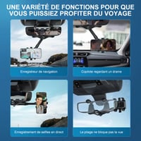 🤳🏽Support de téléphone pour rétroviseur de voiture rotatif à 360°