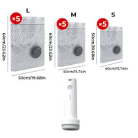 New Cordless Travel Vacuum Bag Set (Rechargeable Pump + 15 Bags)