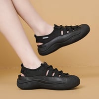 Chaussures Blanches Creuses à Semelle épaisse D'été
