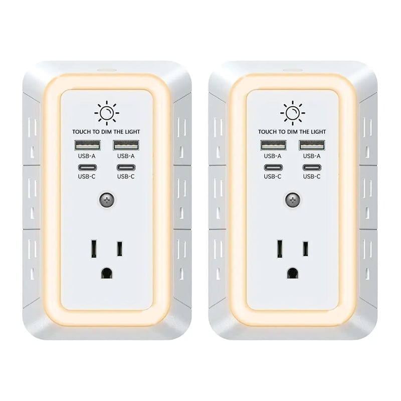 10-in-1 ETL-Certified Surge Protector Power Outlet