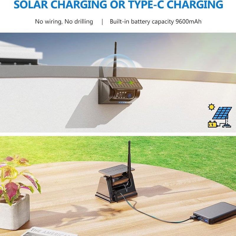 Sakerplus WiFi Solar Wireless Backup Camera
