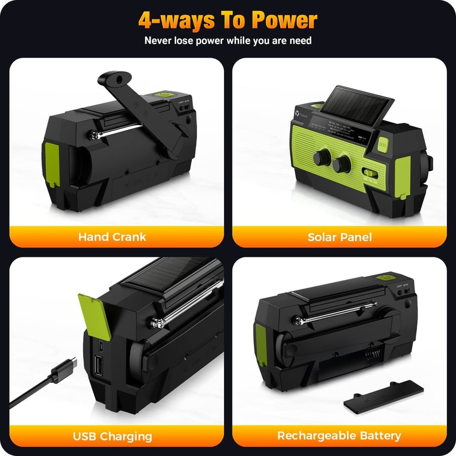 All-in-One Emergency Solar Powered Radio