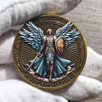 Erkeengelen Michael Watches Over Us Challenge Coin