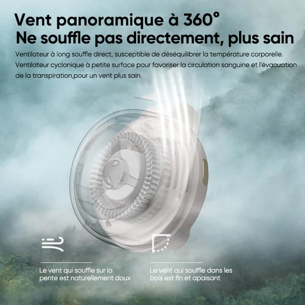 Petit éventail tour de cou à pince tourbillon